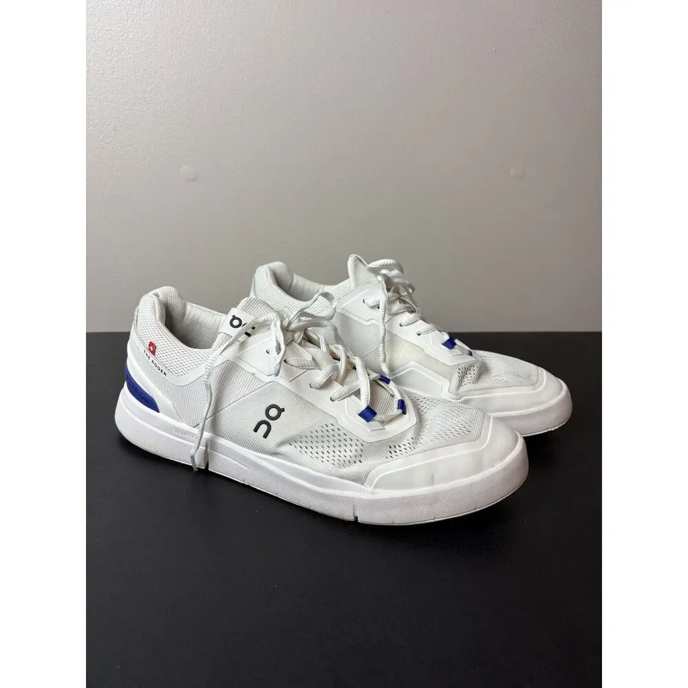 On Running Shoes The Roger Spin White Blue Tennis Everyday Shoes Mens Size 11